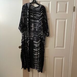 NIC+ZOE Monochrome Textured Kimono